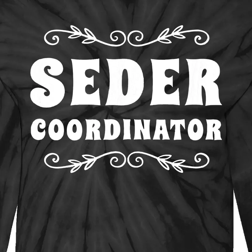 Seder Coordinator Jewish Funny Passover Leader Matzah Matzo Tie-Dye Long Sleeve Shirt