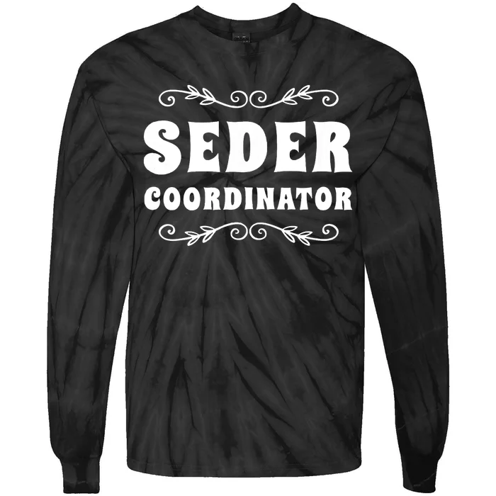 Seder Coordinator Jewish Funny Passover Leader Matzah Matzo Tie-Dye Long Sleeve Shirt