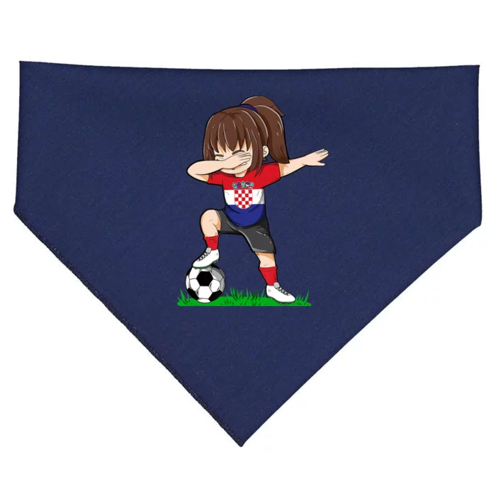 Soccer Croatia Jersey Croatian Flag Football Girls Dab USA-Made Doggie Bandana