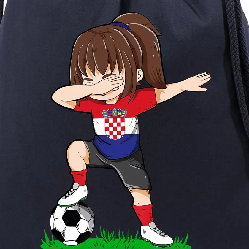 Soccer Croatia Jersey Croatian Flag Football Girls Dab Drawstring Bag