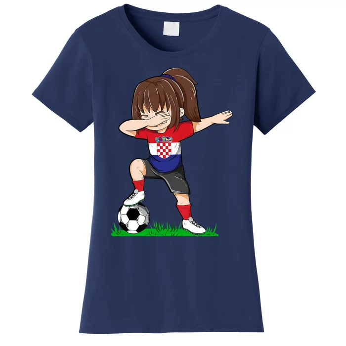 Soccer Croatia Jersey Croatian Flag Football Girls Dab Women's T-Shirt