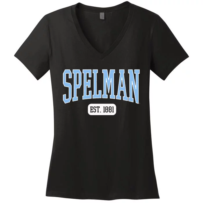 Spelman College Jaguars Est. Date Women's V-Neck T-Shirt