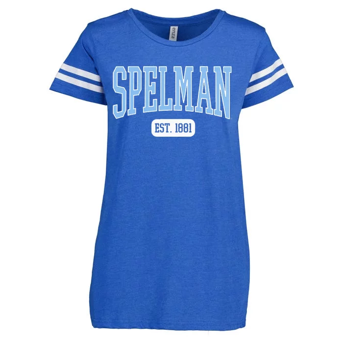 Spelman College Jaguars Est. Date Enza Ladies Jersey Football T-Shirt