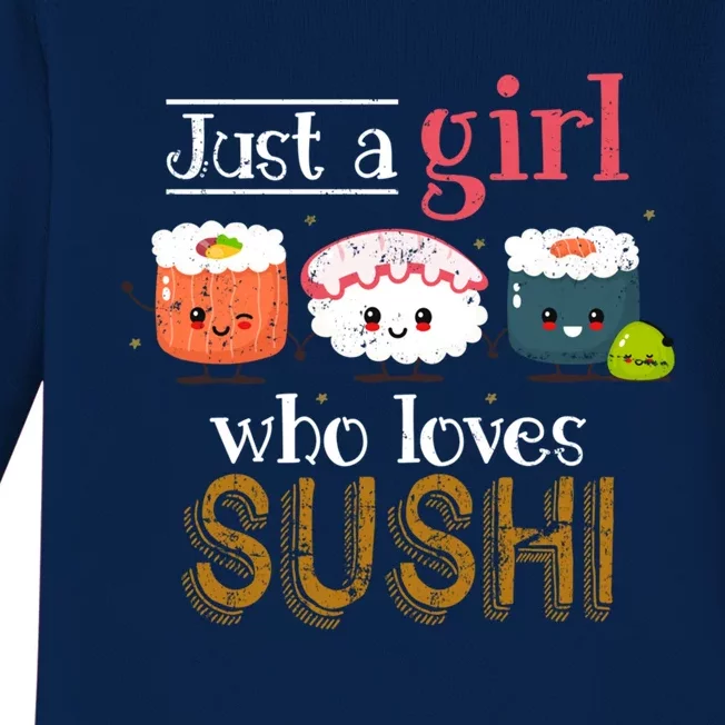 Sushi Chef Japanese Food Lover Kawaii Gift Sushi Gift Baby Long Sleeve Bodysuit