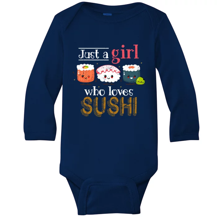 Sushi Chef Japanese Food Lover Kawaii Gift Sushi Gift Baby Long Sleeve Bodysuit