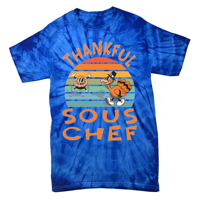 Sous Chef Job Funny Thanksgiving Great Gift Tie-Dye T-Shirt