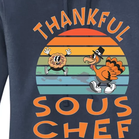 Sous Chef Job Funny Thanksgiving Great Gift Women's Pullover Hoodie