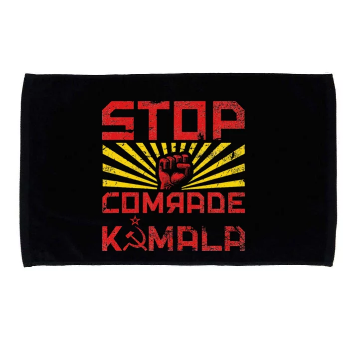 Stop Comrade Kamala Marxist Kamala Communist Kamala Trump Microfiber Hand Towel