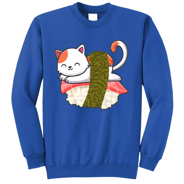 Sushi Cat Kitty Kitten Lover Japanese Sashimi Food Gift Tall Sweatshirt