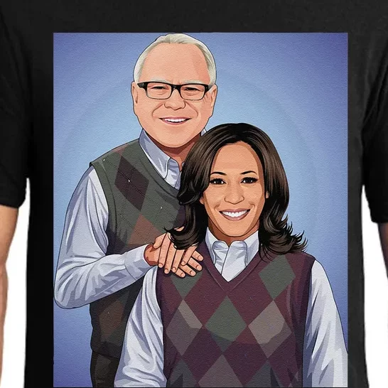 Step Candidates Kamala Harris And Tim Walz 2024 Pajama Set