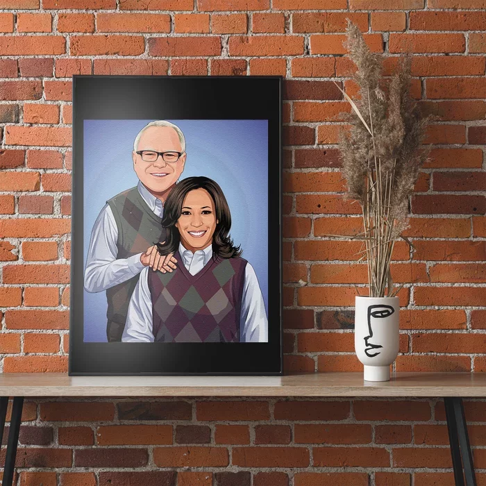 Step Candidates Kamala Harris And Tim Walz 2024 Poster