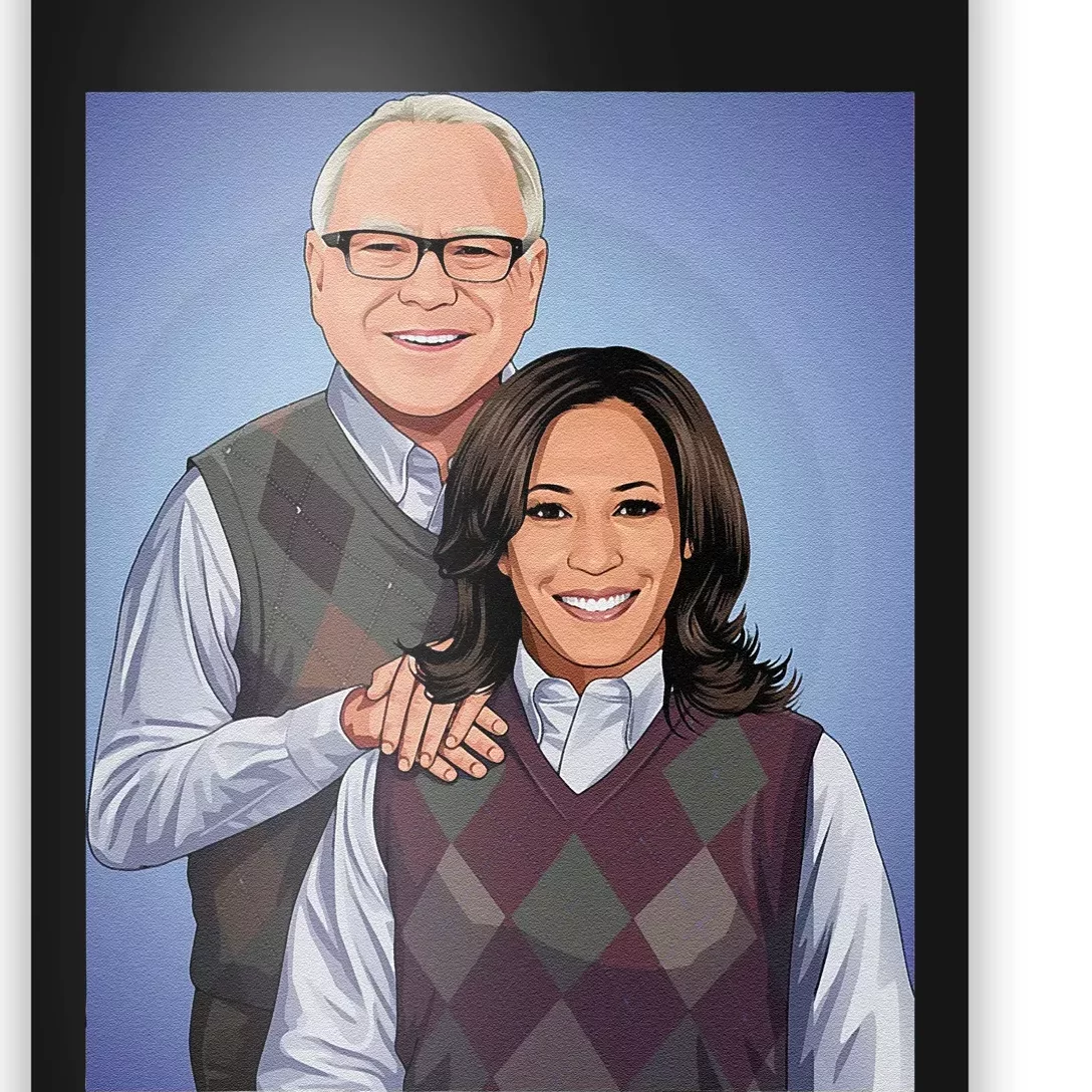 Step Candidates Kamala Harris And Tim Walz 2024 Poster