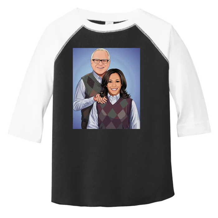 Step Candidates Kamala Harris And Tim Walz 2024 Toddler Fine Jersey T-Shirt