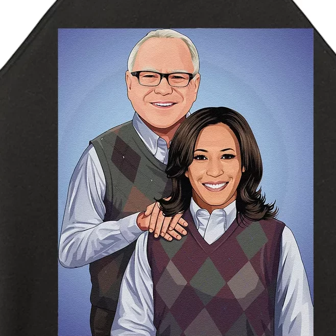 Step Candidates Kamala Harris And Tim Walz 2024 Women’s Perfect Tri Rocker Tank