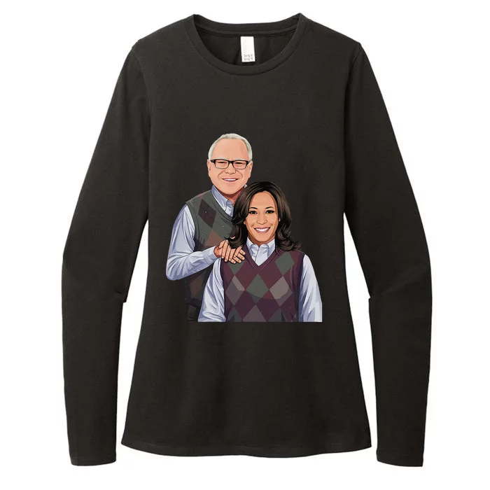 Step Candidates Kamala Harris And Tim Walz 2024 Womens CVC Long Sleeve Shirt