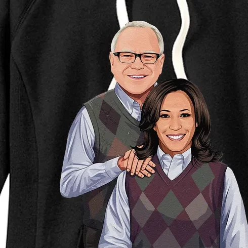 Step Candidates Kamala Harris And Tim Walz 2024 Women's Fleece Hoodie