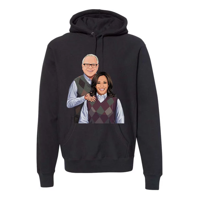 Step Candidates Kamala Harris And Tim Walz 2024 Premium Hoodie