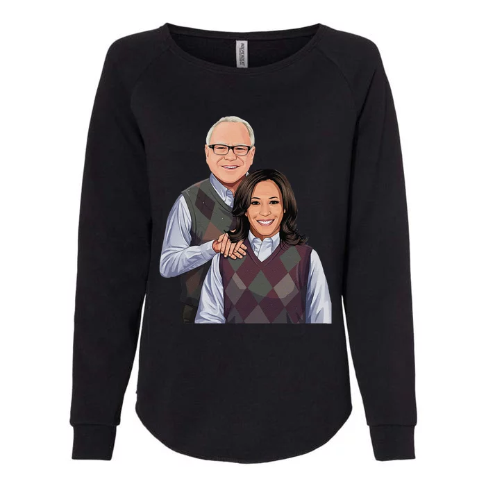 Step Candidates Kamala Harris And Tim Walz 2024 Womens California Wash Sweatshirt