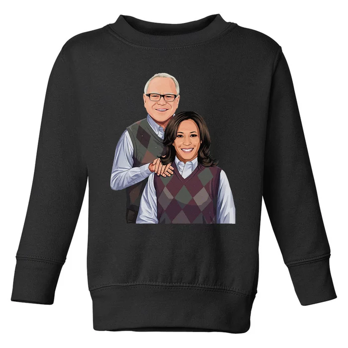 Step Candidates Kamala Harris And Tim Walz 2024 Toddler Sweatshirt