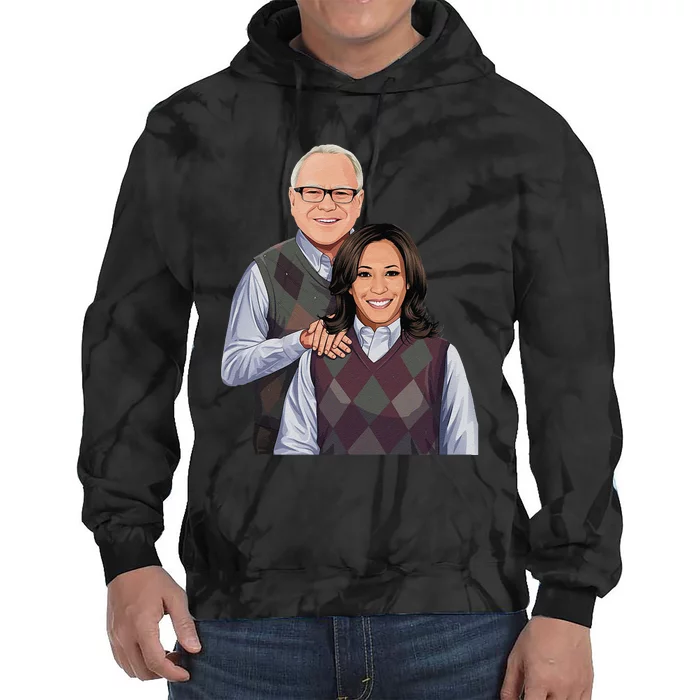 Step Candidates Kamala Harris And Tim Walz 2024 Tie Dye Hoodie