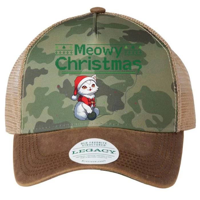 Santa Cat Kitty Christmas Legacy Tie Dye Trucker Hat