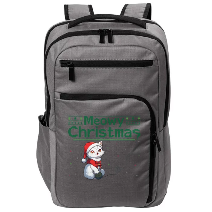 Santa Cat Kitty Christmas Impact Tech Backpack