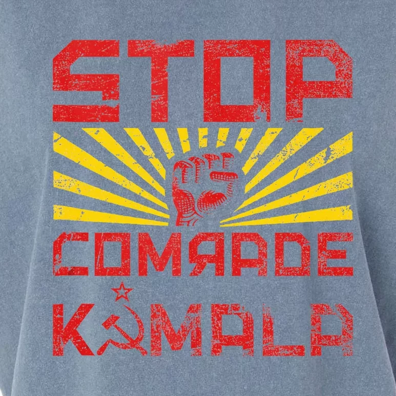 Stop Comrade Kamala Marxist Kamala Garment-Dyed Women's Muscle Tee