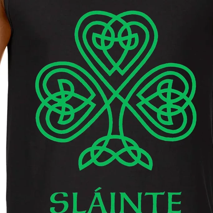 Slainte Celtic Knot Irish Shamrock Green Shamrock Comfort Colors® Tank Top