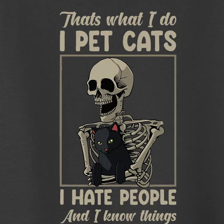 Skeleton Cat Kitten Lover Grumpy Skull Kitty Pet Owner Toddler T-Shirt