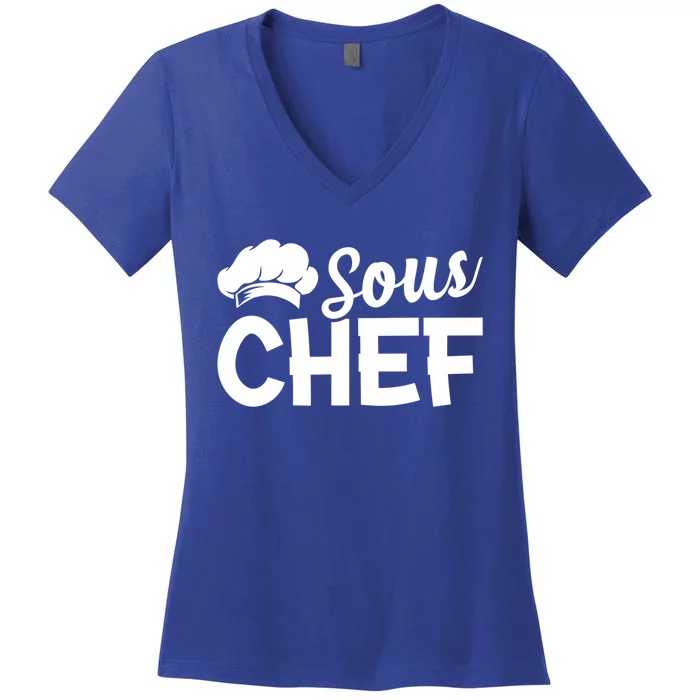 Sous Chef Kitchen Chef Restaurant Food Cooking Culinary Chef Gift Women's V-Neck T-Shirt