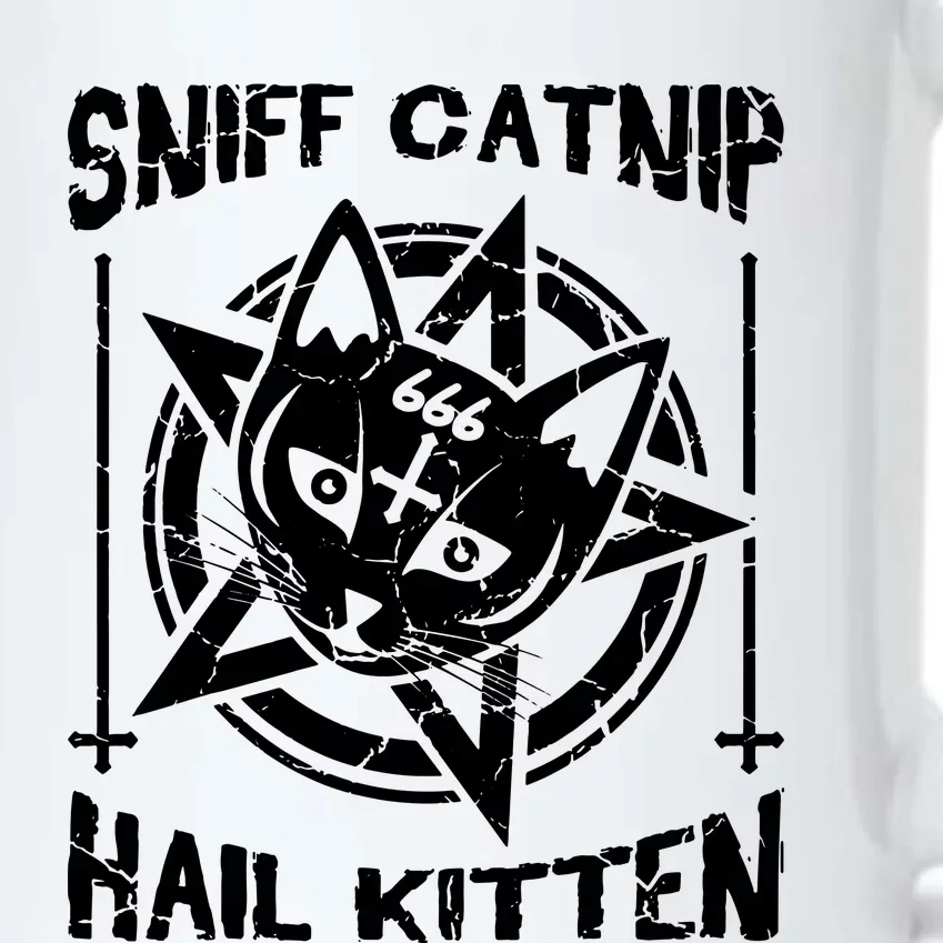 Sniff Catnip Kitten Death Metal Cat Rock Music Black Color Changing Mug