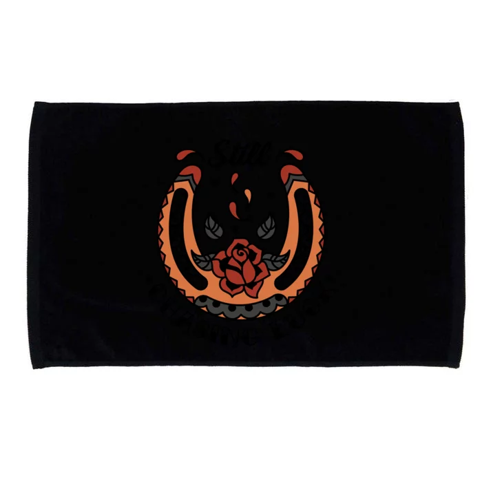 Still Chasing Luck Horseshoe Microfiber Hand Towel