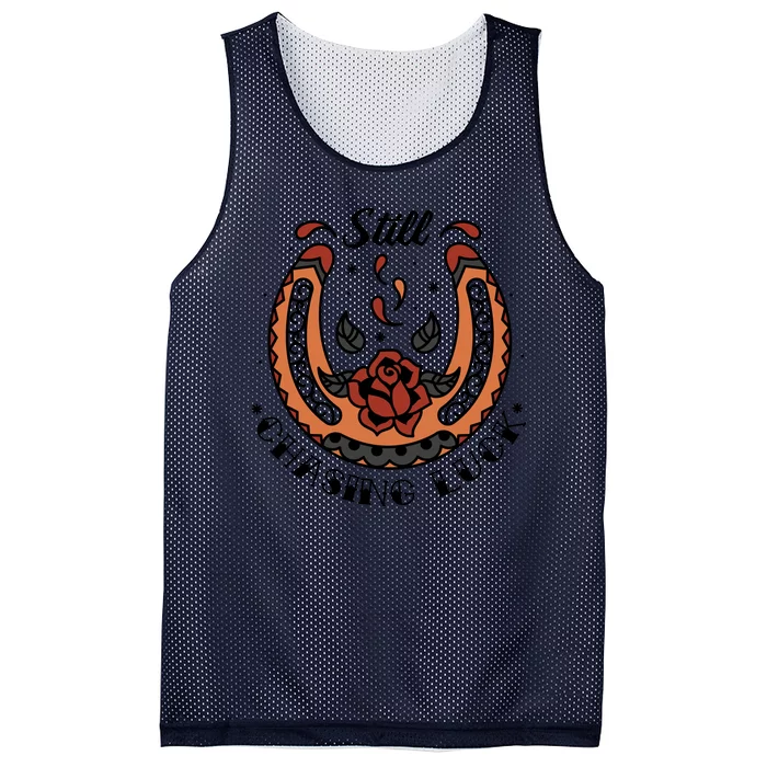 Still Chasing Luck Horseshoe Mesh Reversible Basketball Jersey Tank