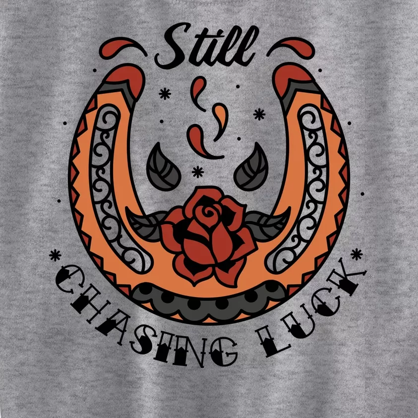 Still Chasing Luck Horseshoe Kids Sweatshirt