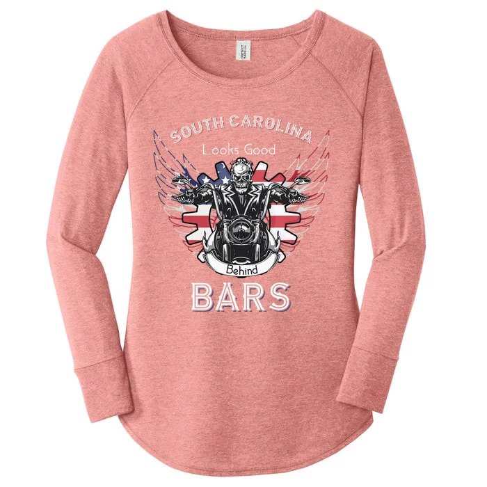 South Carolina Life Behind Bars Motorcycle Women's Perfect Tri Tunic Long Sleeve Shirt