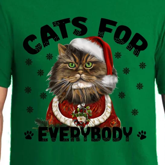 Santa Cat Lover Funny Christmas S Cats For Everybody Cool Gift Pajama Set