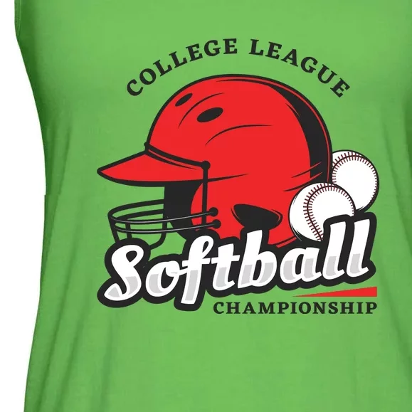 Softball College League Championship Ladies Essential Flowy Tank