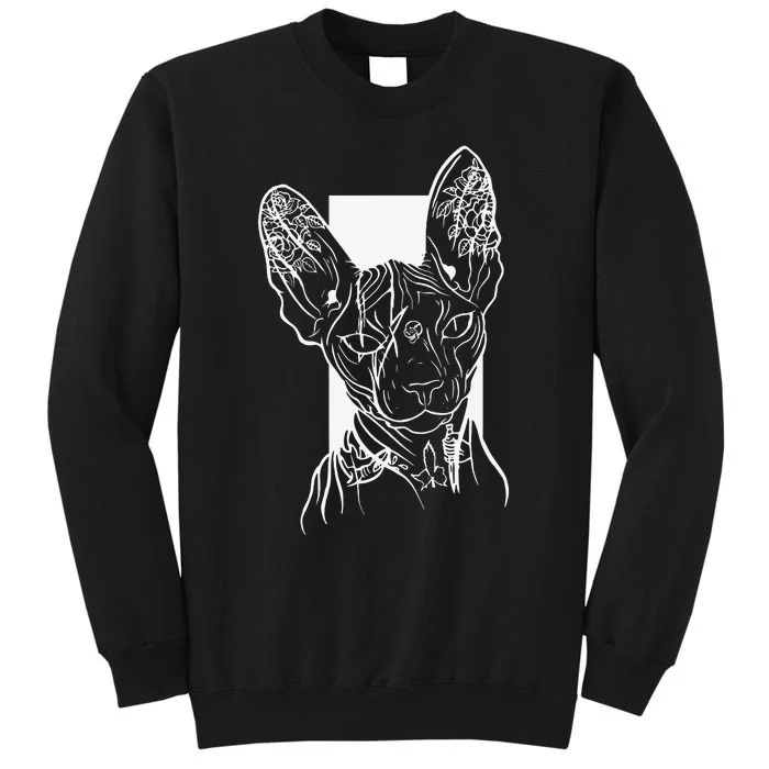 Sphinx cat lover Sphynx hairless cat breed naked cat Tall Sweatshirt