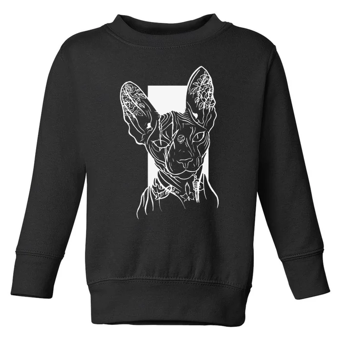 Sphinx cat lover Sphynx hairless cat breed naked cat Toddler Sweatshirt