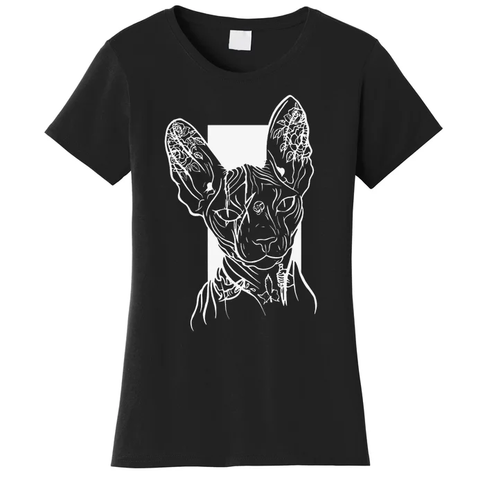 Sphinx cat lover Sphynx hairless cat breed naked cat Women's T-Shirt