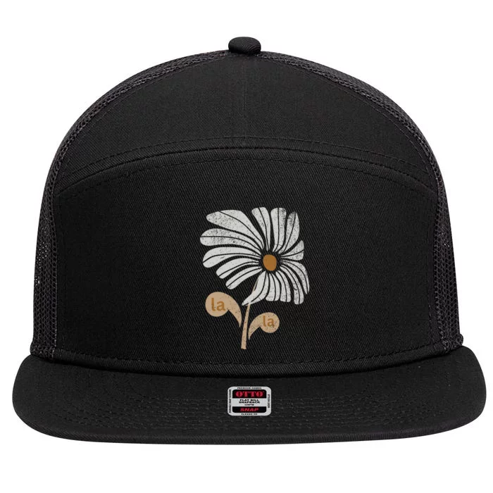 Subtle Comma La Flower 7 Panel Mesh Trucker Snapback Hat