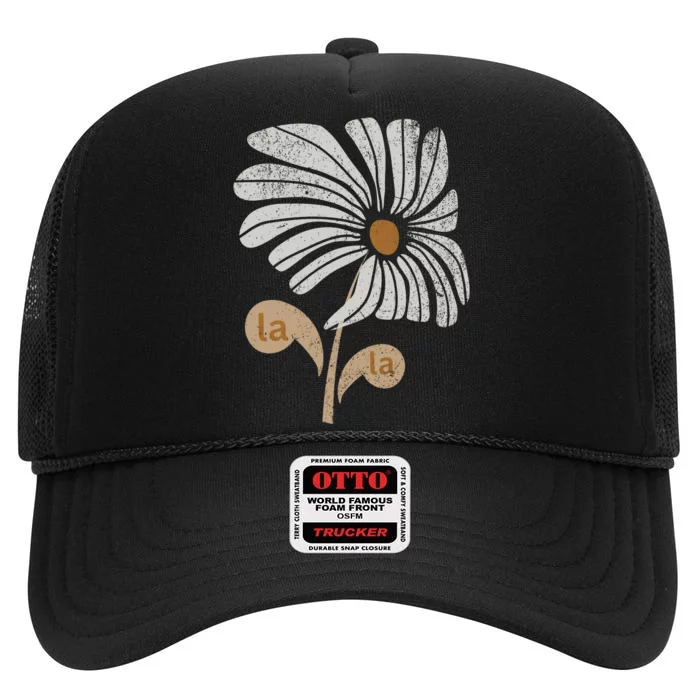 Subtle Comma La Flower High Crown Mesh Trucker Hat