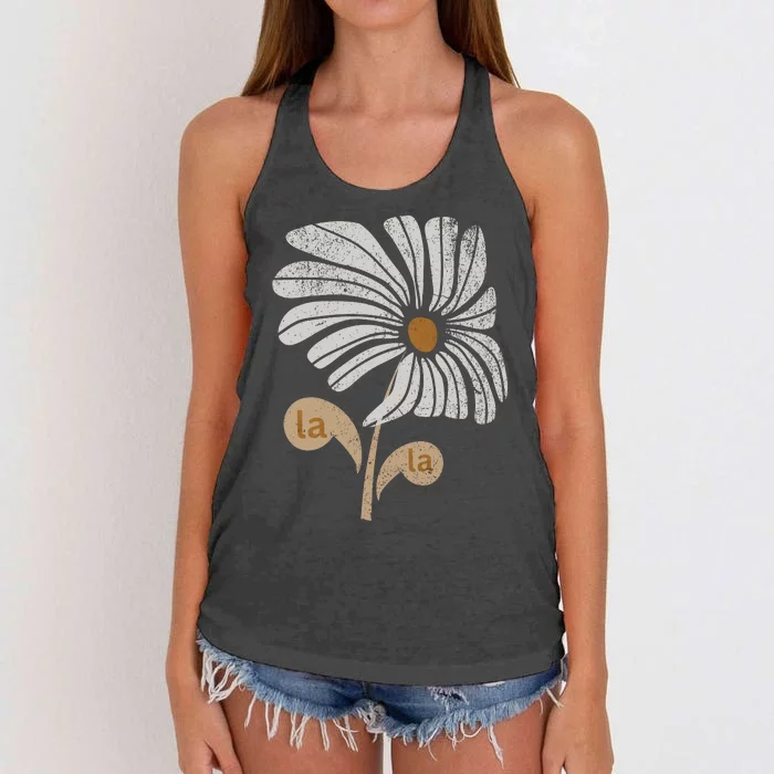 Subtle Comma La Flower Women's Knotted Racerback Tank