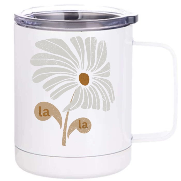 Subtle Comma La Flower Front & Back 12oz Stainless Steel Tumbler Cup