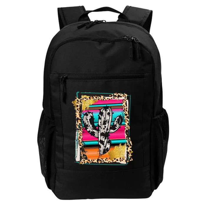 Serape Cactus Leopard Cow Pattern Print Cowgirl Rodeo Daily Commute Backpack