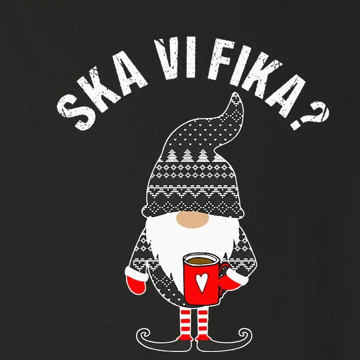 Scandinavian Coffee Lover Ska Vi Fika Tomte Gnome Nordic Toddler Long Sleeve Shirt