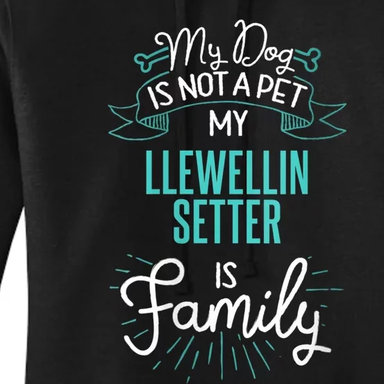 S Cute Llewellin Setter Design Family Dog Gift For Vneck Women's Pullover Hoodie