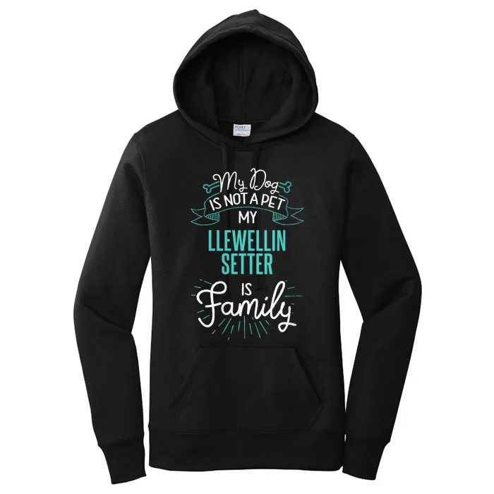 S Cute Llewellin Setter Design Family Dog Gift For Vneck Women's Pullover Hoodie