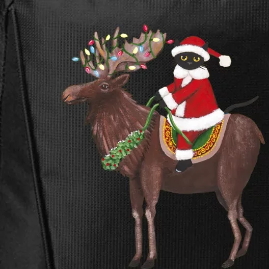 Santa Cat Light Gorgeous Reindeer Cat Lover Cute Gift City Backpack