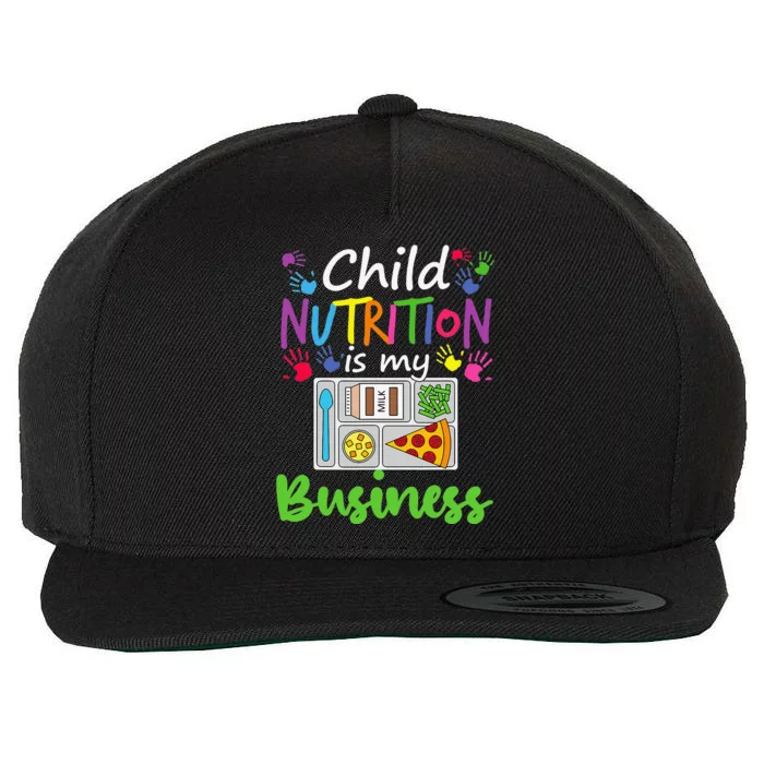 School Cafeteria Lunch Lady Child Nutrition Is My Business Wool Snapback Cap